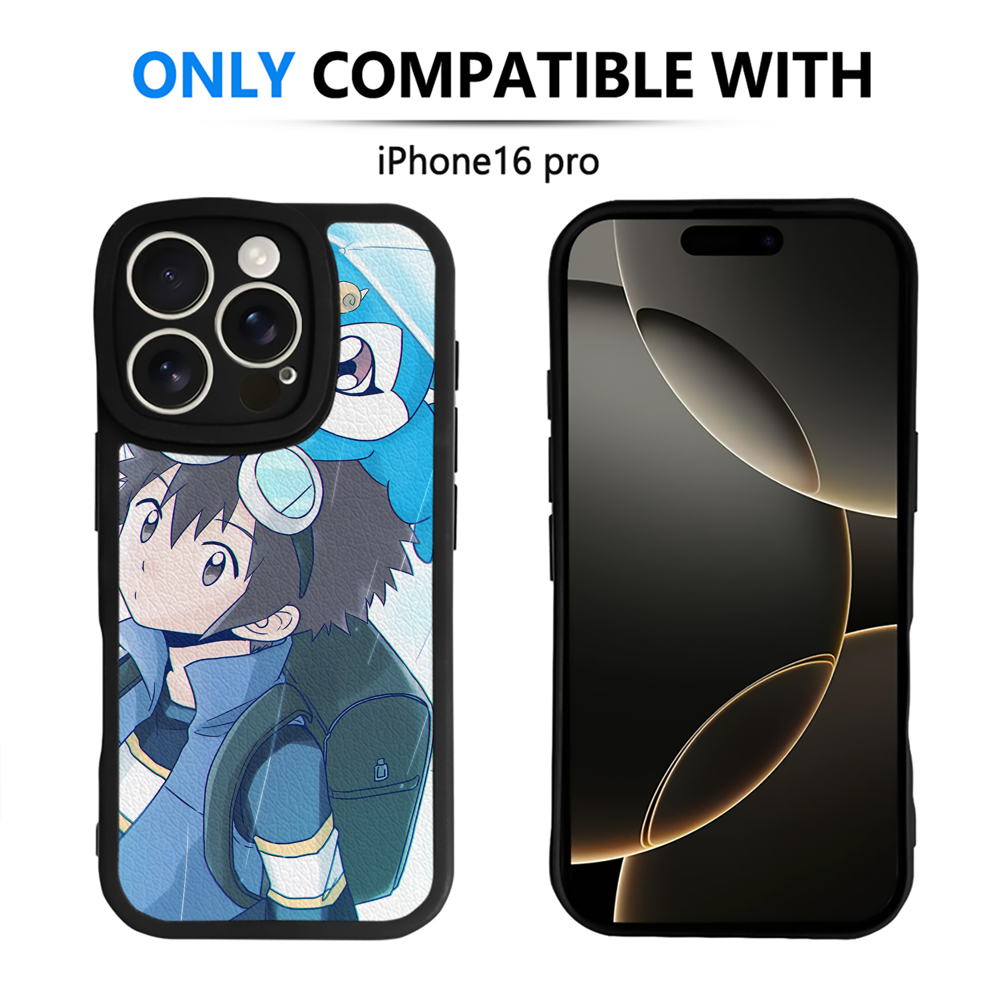（画像用） Digimon デジタルモンスター/デジモン 【iPhone 16シリーズ対応】シリコンスマホケース（レザー調） 材質：シリコン